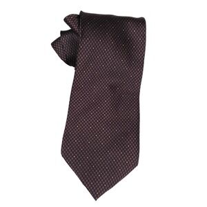 Kenneth Cole Tie Geometric Dot‎ Pattern Brown Black Classic Necktie